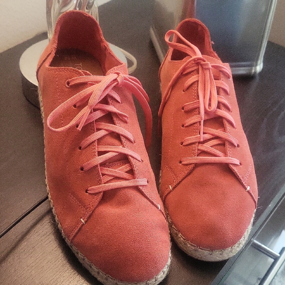 Toms Coral Suede Espadrille Shoes